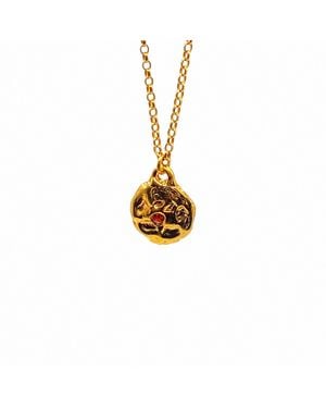 Moca Jewellery Moon Gem Necklace - Metallic
