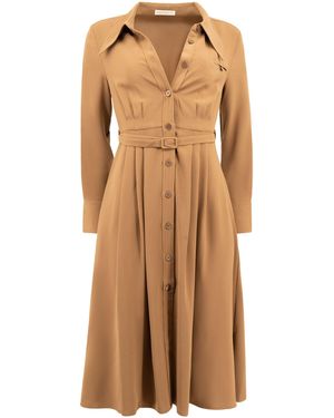Ana Malik Llc Ana Malik Knee Length Dress - Natural