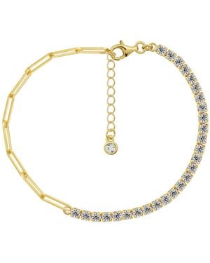 Diamonbliss Half & Half Tennis Bracelet - Metallic