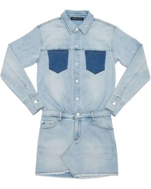 Circular Path Jordan Denim Dress - Blue