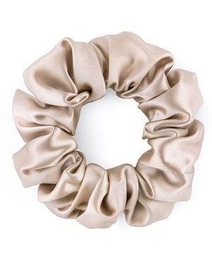 Silk Works Neutrals Caramel Large Scrunchie - Natural