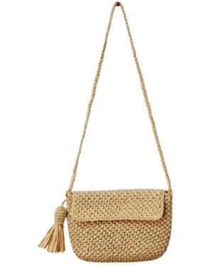 Springmoonatelier Neutrals Raffia Cream Bag Athena - Natural