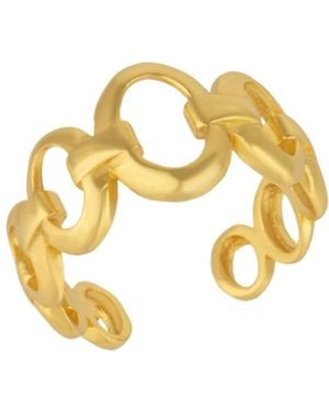 Mejoma Chain Link Embrace Plated Ring - Metallic