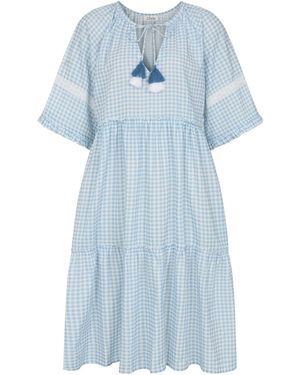Luella Fashion Neutrals Nimes Cotton Gingham Dress - Blue