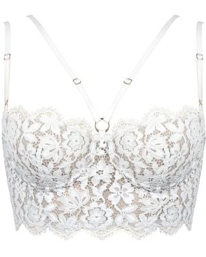 MONIQUE MORIN LINGERIE Frisson Bustier Crystal - White
