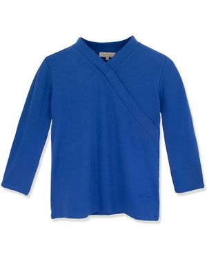 Profile Nyc Faux Wrap Modal T Shirt - Blue