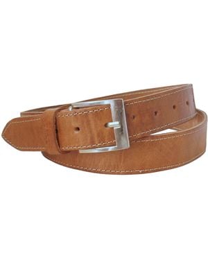 Berber Leather Neutrals Tan Leather Belt - Brown