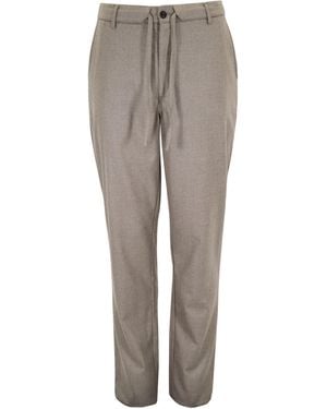 lords of harlech Danny Ash Wool Drawstring Pant - Grey