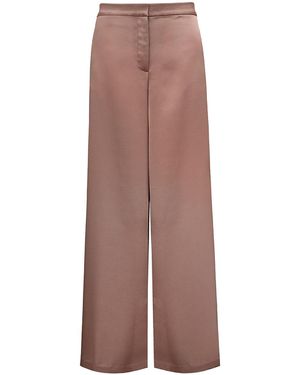 Audrey Vallens Satin Trousers - Brown