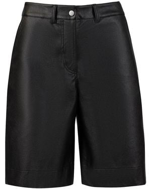 Lendrop Studios Kumi Long Leather Shorts - Black