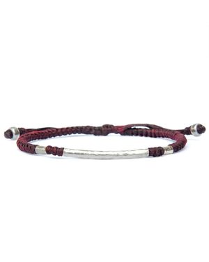Harbour Uk Wine Rounded Viking Style Bracelet - Red