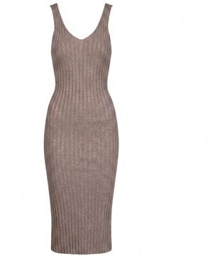 Tantra Spain Sl Strap Knit Dress - Brown
