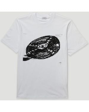 Heidi Stutt Vinyl Print Cotton-Jersey T-Shirt - Black