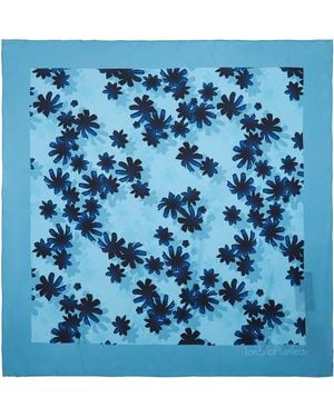 lords of harlech Sofia Silk Scarf - Blue