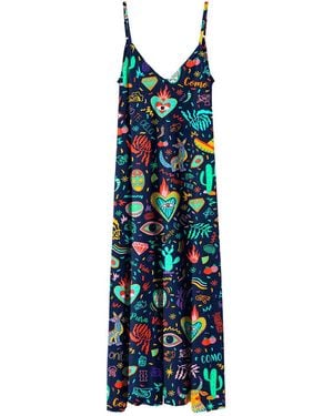 Aloha From Deer Colorful Mexico Maxi Dress - Blue