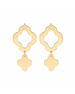 Silver Moon Azure Arch-Plated Sterling Earrings - Metallic
