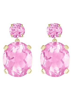 Augustine Jewels Topaz Drop Earrings - Pink