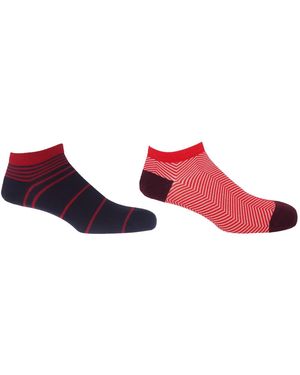 Peper Harow - Made in England Lux Taylor & Retro Trainer Socks Bundle - Pink