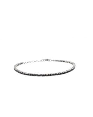 BY EDA DOGAN Baguette Stone Tennis Bracelet - Black
