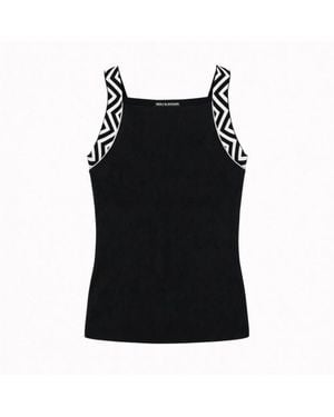 Nuvv Collection Wide Strap Tank Top - Black