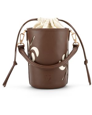 Veganologie Vegan Bamboo Leather Bucket Bag - Brown