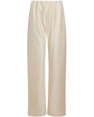 Self-Adore Neutrals Olivette Satin Pants - Gray