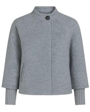 Conquista Button Detail Jacket With Elasticated Cuffs - Gray
