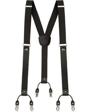 Badass & Goddess Leather Leather Front Suspenders - Black