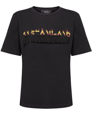 SVETA Milano Madonna Cotton Jersey T-Shirt - Black