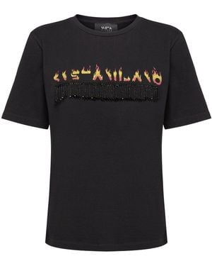 SVETA Milano Madonna Cotton Jersey T-Shirt - Black