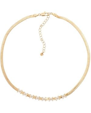 Uchi and Soto Kinmokusei Chain Floral Necklace - Metallic