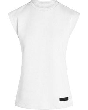 Modrn Studio Neutrals Ultra-Soft Cotton Structured Tank - White