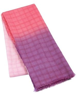Heritagemoda Handwoven Ombré Pure Wool Scarf - Purple