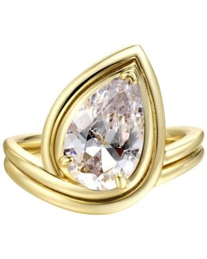 Onewildone Slow Down, You'Re Doing Fine Chunky Tilted Pear Ring - Metallic