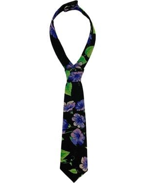 NANDANIE Floral Printed Petite Necktie - Blue
