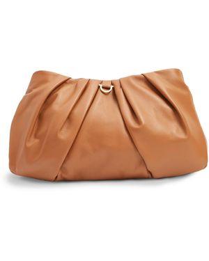 Lovard Large Leather Croissant- With Gold - Brown