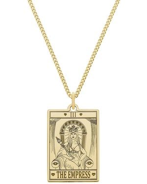 CarterGore Medium 9ct 375 Gold "the Empress" Tarot Card Necklace - Metallic