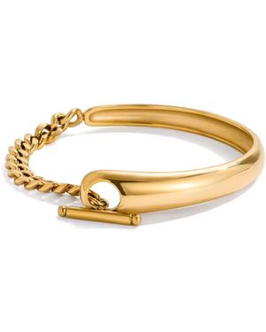 Olivia Le Chain Link Cuff Bracelet - Metallic