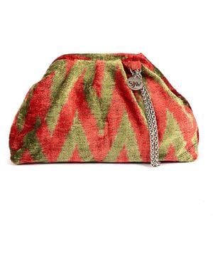 SJW BAGS LONDON Victoria Ikat Multicolour Bag - Red