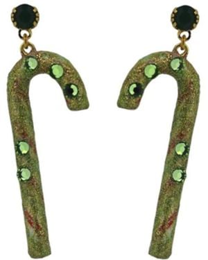 Vickisarge Apple Candy Cane Earrings - Multicolour