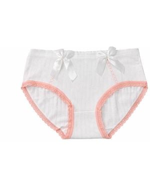 ADIBA Twin Bow Cotton Brief - White