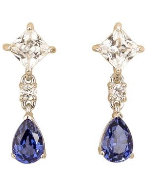 Juvetti Ori Diamond & Sapphire Earrings Set - Blue