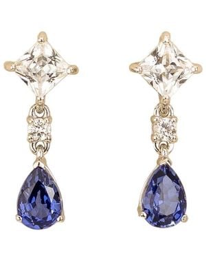 Juvetti Ori Diamond & Sapphire Earrings Set - Blue