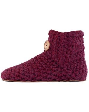 Kingdom of Wow Handmade Boot Slippers - Purple