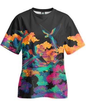 Aloha From Deer Asian Parrots Oversize Tshirt - Multicolour