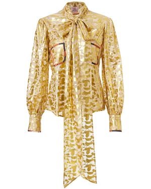 By Moumi Neutrals Bow Shirt Organdie - Yellow