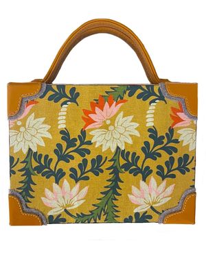 Simitri Lotus Pond Briefcase - Yellow