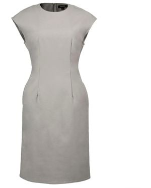 Smart and Joy Neutrals Minimalist Tailor Dress - Gray