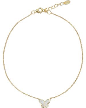 Argento Vivo The Mop Butterfly Anklet - Metallic
