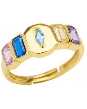 Spero London Sterling Baguette Ring - Metallic